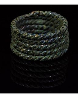 VIKING PERIOD COILED BRONZE RING