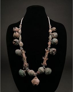 RARE BRONZE AGE NECKLACE WITH BELL PENDANTS