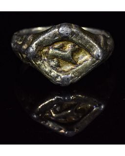 VIKING GILDED SILVER RING WITH BEAST