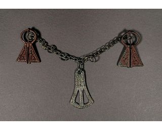 VIKING BROOCHES AND AMULET ON CHAIN SET