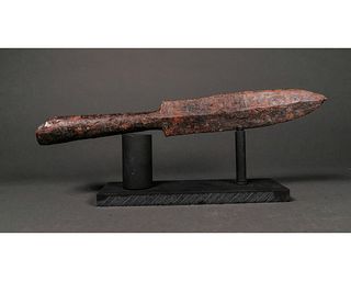 VIKING IRON SOCKETED SPEAR ON STAND