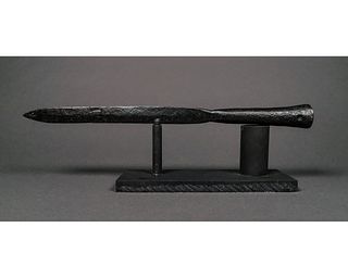ROMAN IRON SOCKETED SPEAR ON STAND