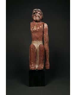 LARGE EGYPTIAN WOODEN FIGURINE- 350mm