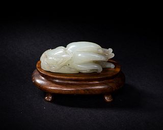 Chinese White Jade Buddha's Hand Fruit, 18th Century