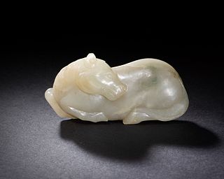 Chinese Jade Carved Horse, Ming