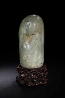 Chinese Celadon Jade Boulder, 18th Century
