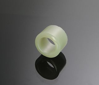 Chinese Jade Archer's Ring, Mid-Qing