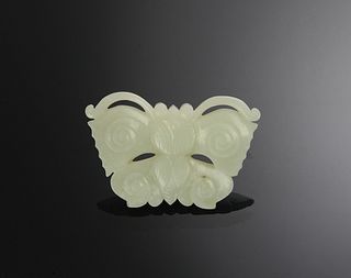 Chinese White Jade Butterfly, 18–19th Century