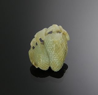 Chinese Jade Lychee Fruit Carving, 18th Century