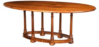 Neoclassical Style Figured Cherry Dining Table