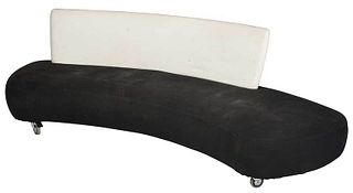Modern Black and White Upholstered Flexform Sofa