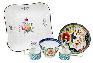 Five Assorted Floral Decorated Dishes