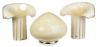 Three Modern Italian Murano Glass Table Lamps