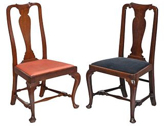 Two Similar Queen Anne Side Chairs
