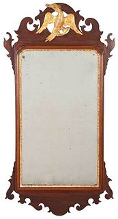 Chippendale Mahogany and Parcel Gilt Mirror 