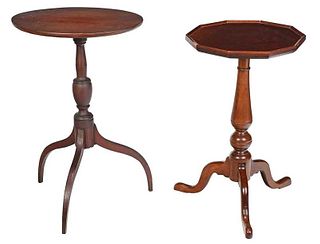 Two Early American Candle Stands 