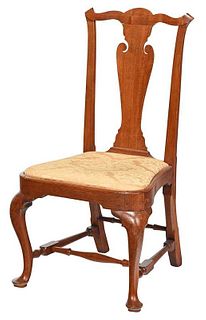 American Queen Anne Walnut Side Chair