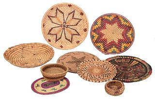 Nine Assorted Decorated Baskets