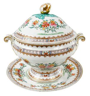 French Lidded Soup Tureen and Under Tray