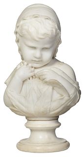 Continental Carved Alabaster Bust