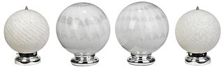 Two Pairs Murano Glass Table Lamps