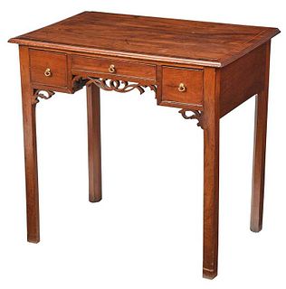 A George III Figured Mahogany Dressing Table