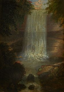 Thomas Badger Minnehaha Falls Painting c. 1850