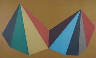 Sol LeWitt "Two Pyramids - Four Colors" Color Sil