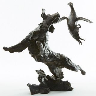 Kreg Harrison Bronze Sculpture Springer Spaniel L