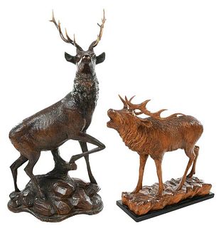 Two Black Forest Animal Carvings