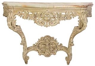 Louis XV Style Carved and Painted Console