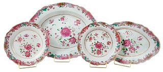 19 Piece Set Famille Rose Chinese Export Porcelain