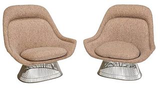 Pair of Platner Knoll High Back Lounge Chairs