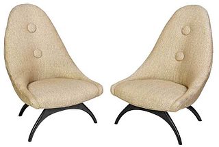 Pair of Mid Century Modern Upholstered Chairs