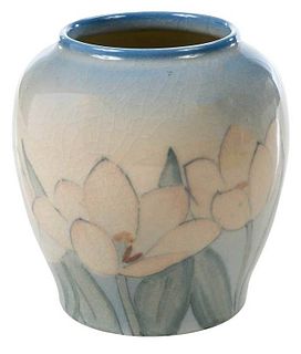 Rookwood Vellum Tulip Vase, Kataro Shirayamadani