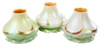 Eleven Art Glass Shades, Possibly Steuben