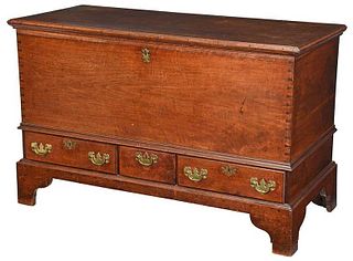American Chippendale Walnut Lift Top Chest
