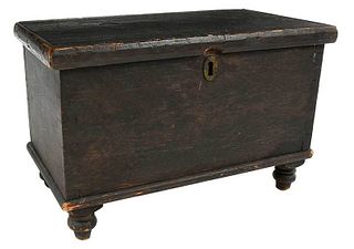 Signed Southern Moravian Painted Miniature Chest