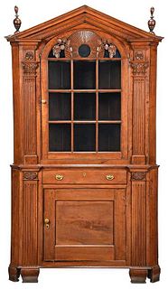 A Rare Maryland Chippendale Corner Cupboard