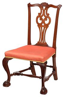 Massachusetts Chippendale Mahogany Side Chair