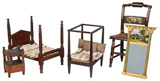 Five Pieces Miniature Federal Style Furniture