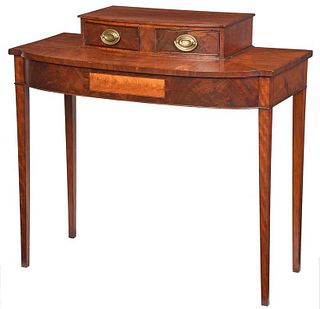 American Federal Inlaid Bowfront Dressing Table