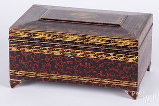 Painted pine dresser box, 19th c.