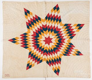 Star of Bethlehem quilt, dated 1880