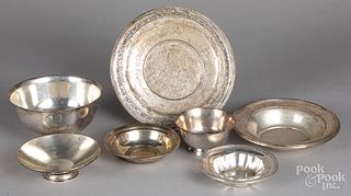 Sterling silver bowls and serving dishes, 46.5 oz