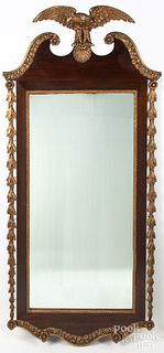 Mahogany and gilt mirror, early 20th c.