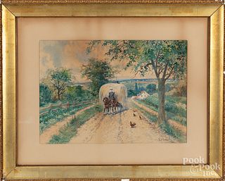 George Newman watercolor and gouache landscape