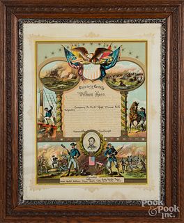 Military enlistment certificate for William Hass
