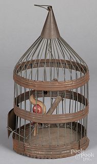 Tin birdcage, late 19th c.