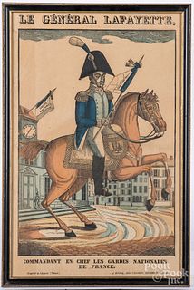French color lithograph of General Lafayette.
